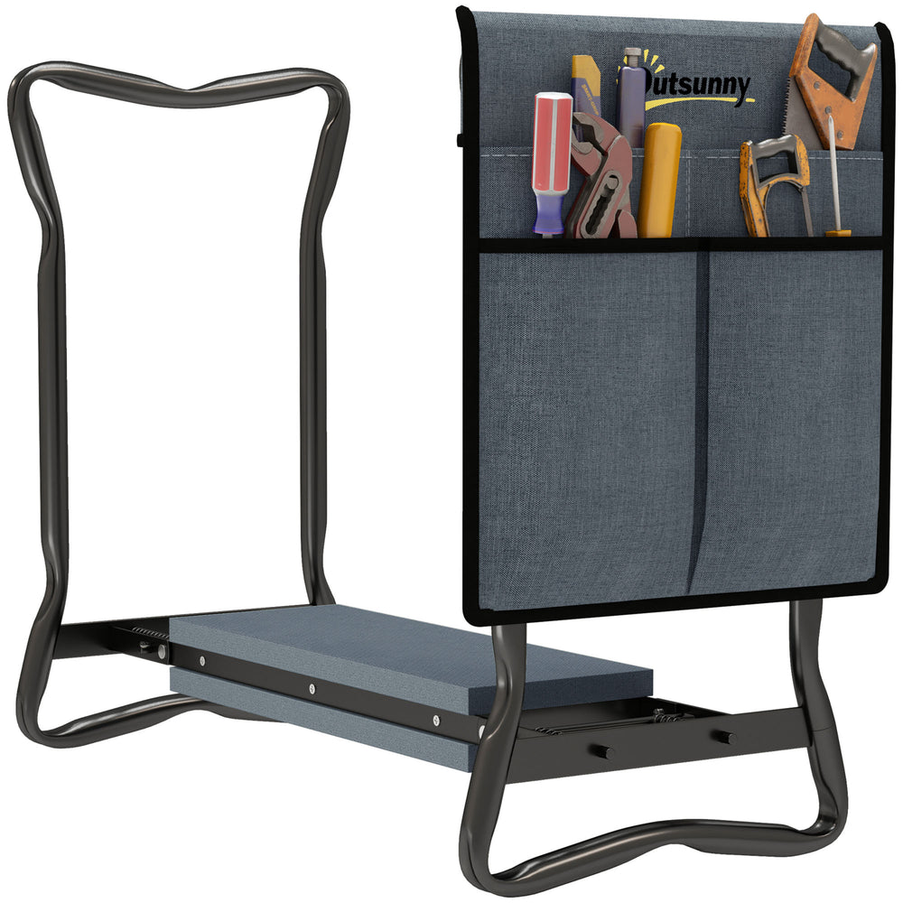 Banc et repose-genoux de jardin pliable avec assise en mousse