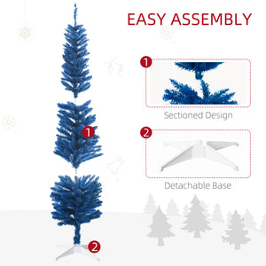 Sapin de Noël artificiel bleu foncé de 6 pieds