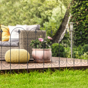 Lot de 8 panneaux de clôture de jardin en métal