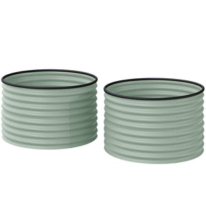 Ensemble de 2 bacs à jardin surélevés avec bordure de sécurité, vert