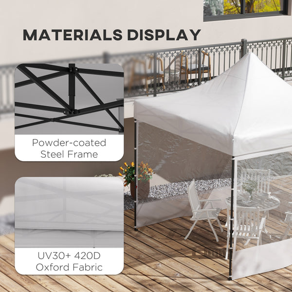 10 x 10 folding gazebo with wheeled carry bag and side panels