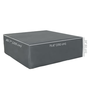 Patio Furniture Covers Waterproof for Lounge Chair Set, 600D Heavy Duty Oxford Patio Cover, 80.7" x 75.6" x 24", Grey