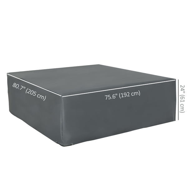 Patio Furniture Covers Waterproof for Lounge Chair Set, 600D Heavy Duty Oxford Patio Cover, 80.7" x 75.6" x 24", Grey