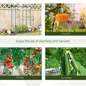 Garden greenhouse with steel frame