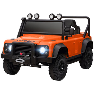 Land Rover 12V sous licence avec télécommande, orange