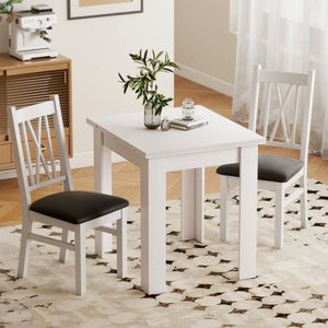 Table de salle à manger extensible pour 4 à 6 personnes, blanche