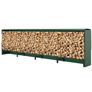 Râtelier à bois avec housse imperméable, support de stockage de bûches de 500 kg