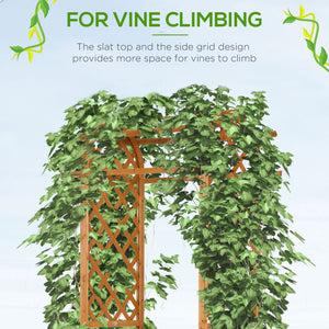 Arche de jardin avec 2 jardinières pliables, marron