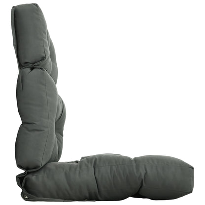 Coussin de remplacement pour chaise de patio d'extérieur, coussin touffeté avec rembourrage épais et attaches en corde, gris foncé