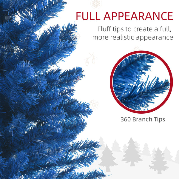 Sapin de Noël artificiel bleu foncé de 6 pieds