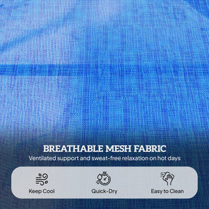 Folding Lounge Chair w/ Reclining Back, Dark Blue