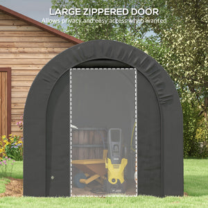 Sturdy and portable galvanized steel garden shed