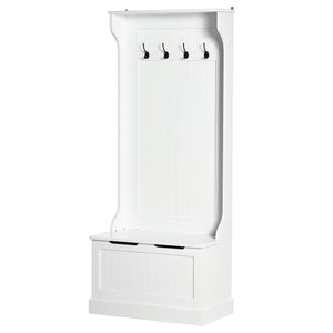 Meuble d'entrée 3 en 1 avec porte-manteaux, rangement à chaussures et banquette