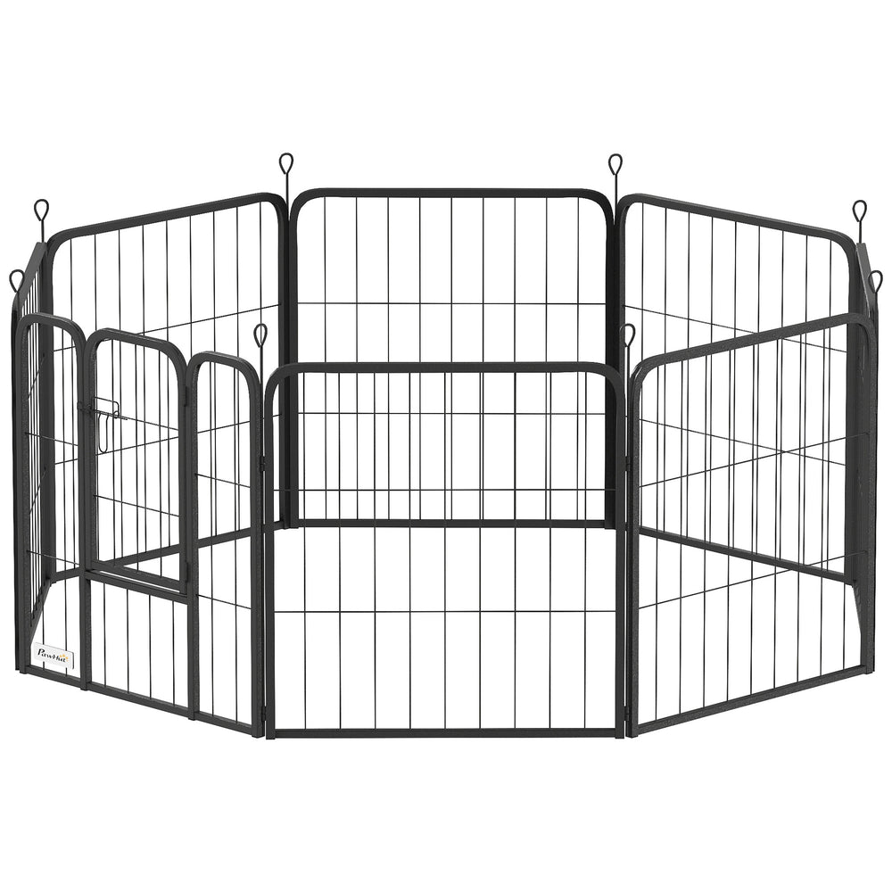 8-Panel Dog Playpen with Gate and Strap