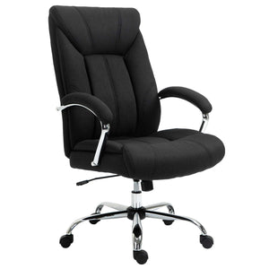 Swivel office chair with high back, black