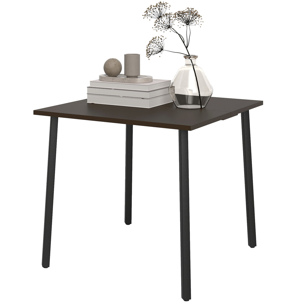 Table de jardin avec trou pour parasol, marron