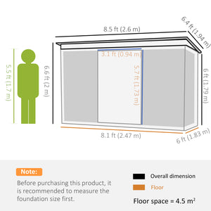 Abri de jardin extérieur en métal, vert foncé