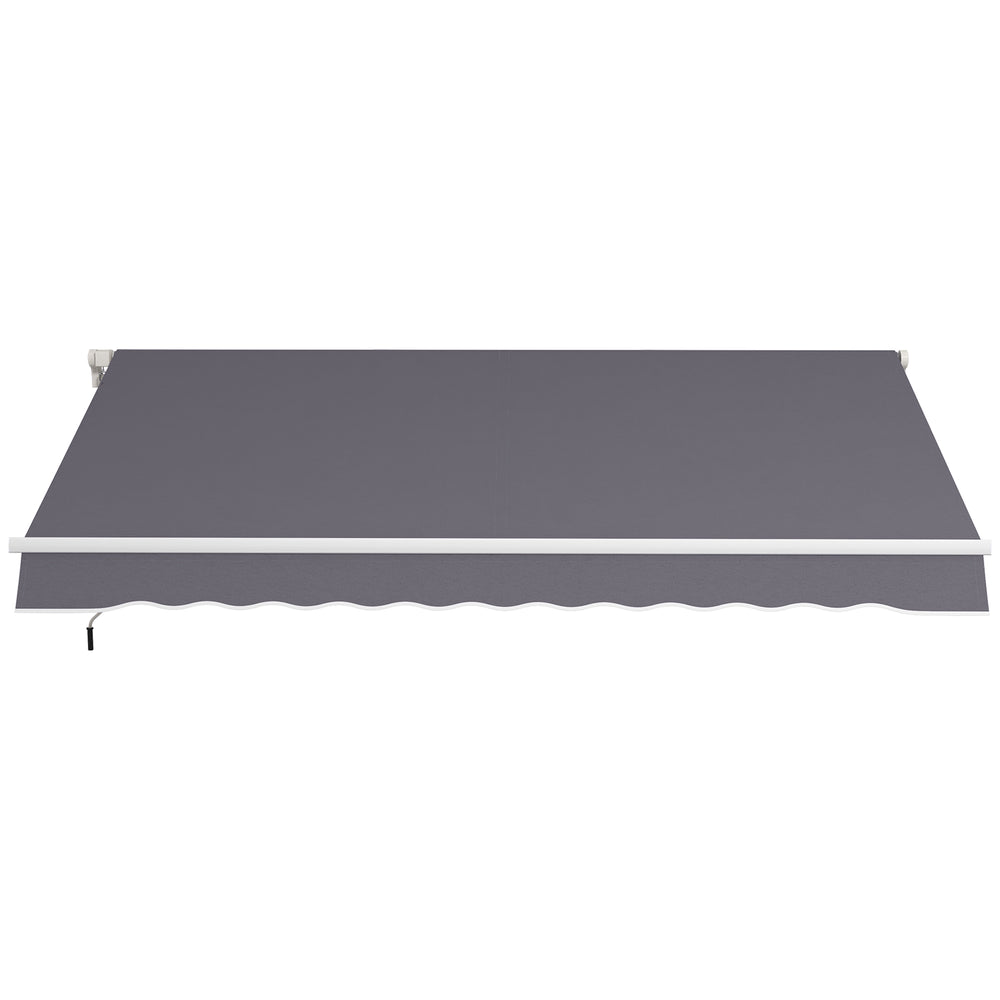 Store extérieur rétractable manuel 12' x 10', réglable et polyvalent, gris foncé