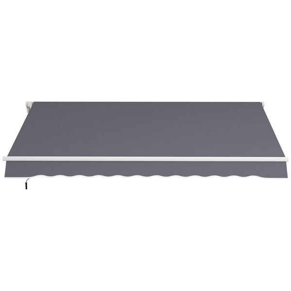 Store extérieur rétractable manuel 12' x 10', réglable et polyvalent, gris foncé