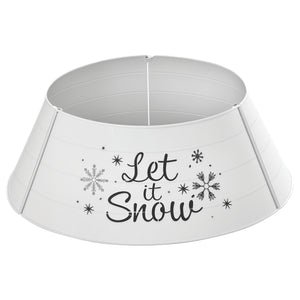 Collier de sapin de Noël en métal de 66 cm blanc