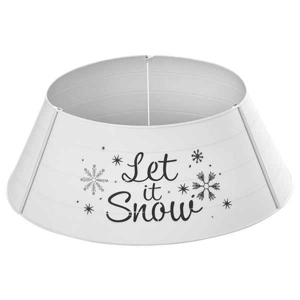 Collier de sapin de Noël en métal de 66 cm blanc