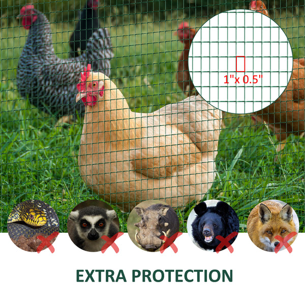 Grillage à poules, vert foncé