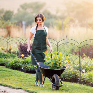 Lot de 4 panneaux de clôture décoratifs, noir