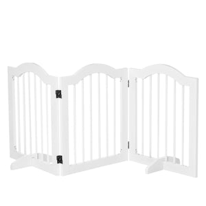 Barrière pour chien pliable à 3 panneaux, blanche