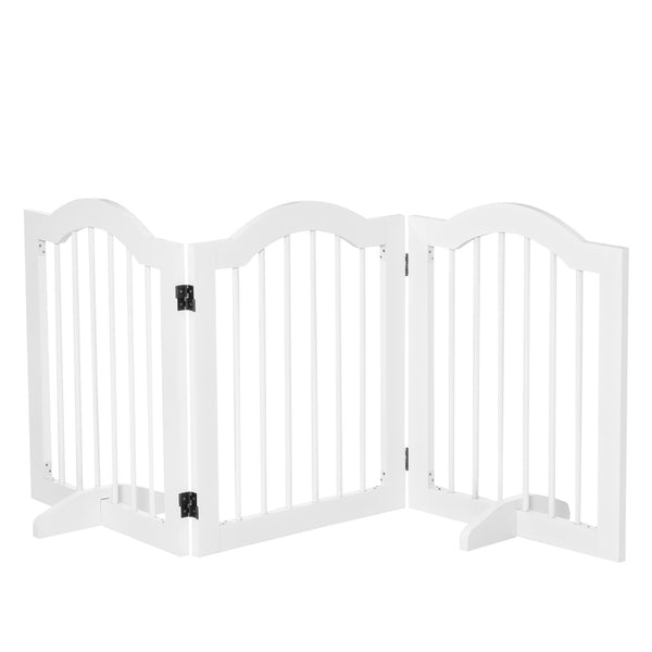 Barrière pour chien pliable à 3 panneaux, blanche