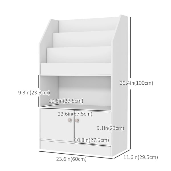 Children's bookcase, for bedroom, playroom, white