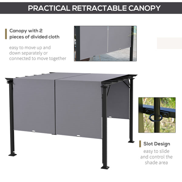 Retractable pergola 10 x 10, grey
