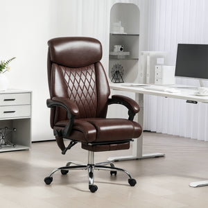 6-point massage office chair with remote control, dark brown