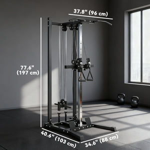Système de poulie double avec barre de traction et 14 positions réglables