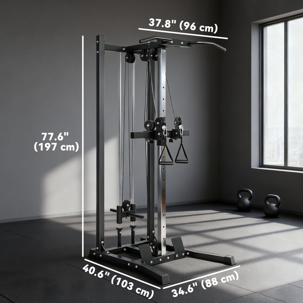 Système de poulie double avec barre de traction et 14 positions réglables