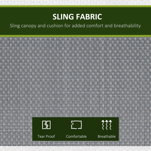 Balancelle d'extérieur 3 places avec auvent en métal, gris foncé