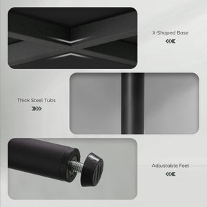 Set of 2 padded bar stools in corduroy, black