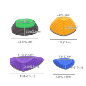 Lot de 11 pierres d'équilibre pour enfants avec caoutchouc antidérapant