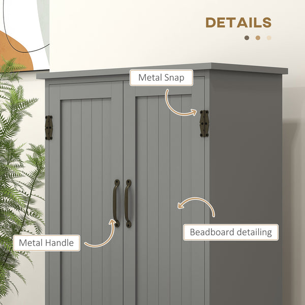 Garde-manger à 4 portes à plusieurs étages, gris