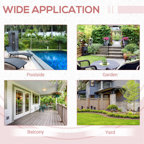 Table basse de jardin pliante en rotin synthétique, noire