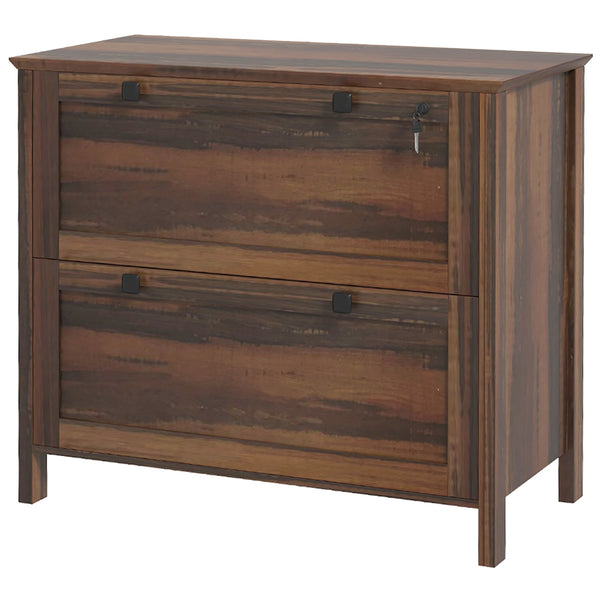 Classeur à 2 tiroirs, verrouillable, avec barre de suspension réglable, pour formats Lettre, A4 et Légal, marron