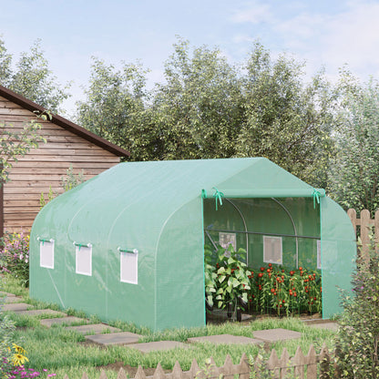 Outsunny Outdoor Greenhouse, Walk-in Greenhouse, Portable Greenhouse, Greenhouse for Garden Plants, Flowers and Seeds, with Premium Steel Frame 4.7