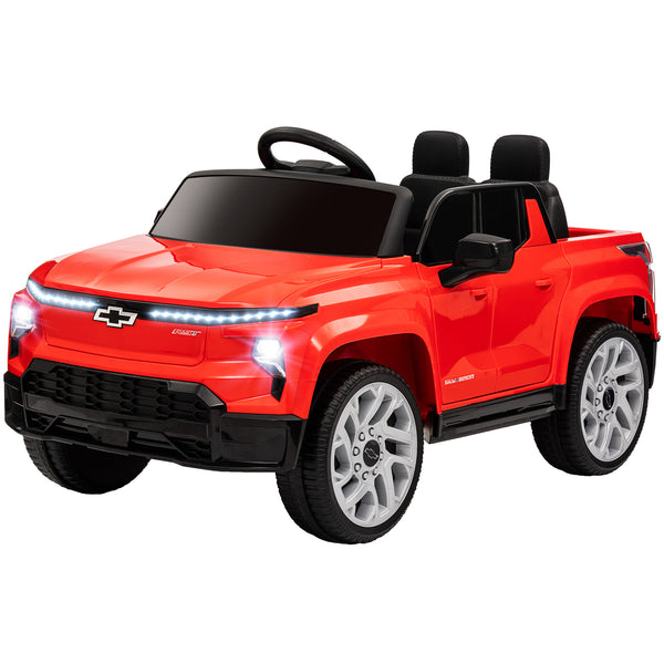 Voiture 12V Chevrolet Silverado électrique RST sous licence avec télécommande, rouge