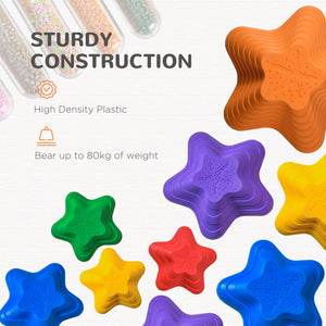 Lot de 6 pierres d'équilibre de grande taille pour enfants avec fond antidérapant