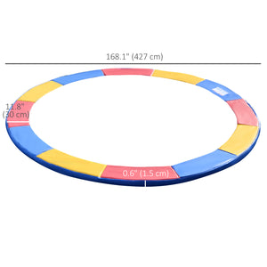 Soozier 14FT Trampoline Pad ⌀168" Replacement Jump Bounce Colorful