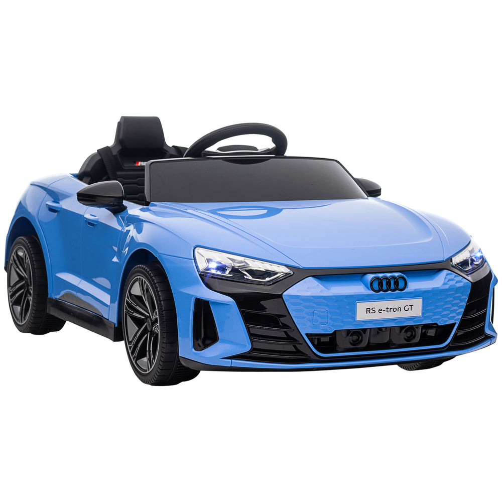 Moto électrique 12 V pour enfant avec télécommande, vitesse 5 km/h, suspension, klaxon, couleur bleue
