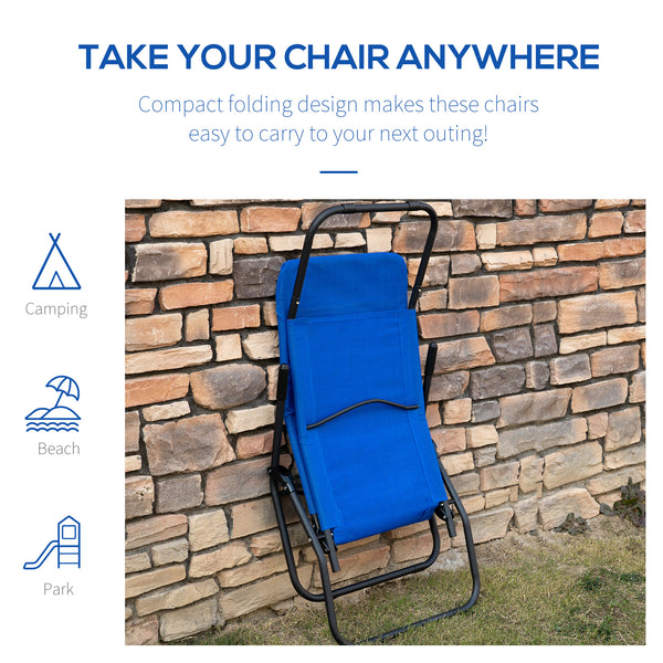 Chaise longue pliable avec tissu en maille respirante, bleu