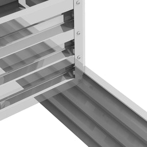 Jardinière surélevée galvanisée à 2 niveaux, argent