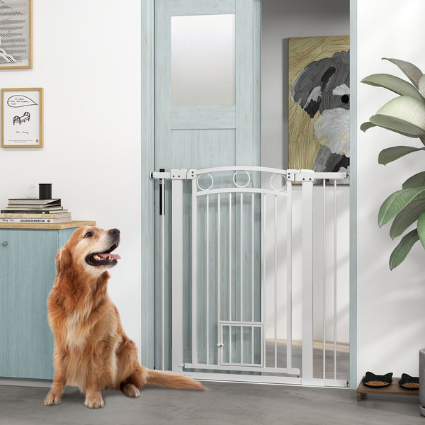 Barrière pour chien extra haute avec chatière