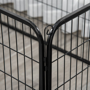 4-Panel Black Metal Dog Playpen