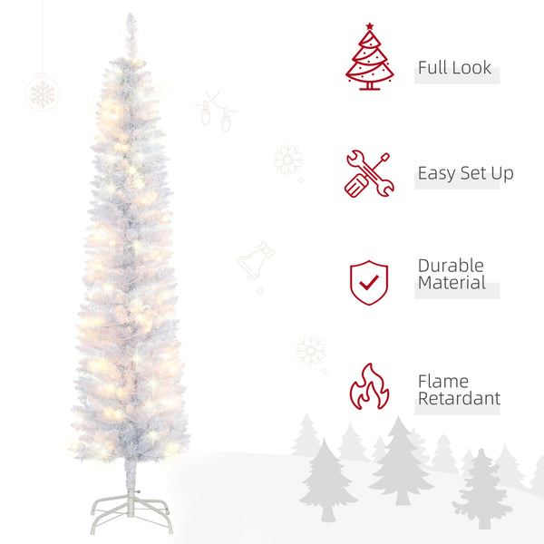 Sapin de Noël artificiel pré-éclairé de 6 pieds de haut avec 100 LED